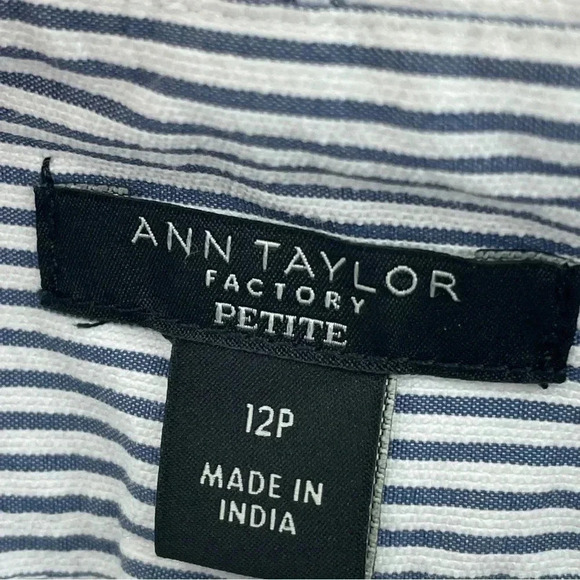 Ann Taylor pants Womens Size 12p striped 2949 - Picture 2 of 10